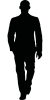 Silhouette male walking Silhouette male walking